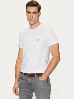 T-shirt Caleb U97M00 KCD31 Bianco Slim Fit