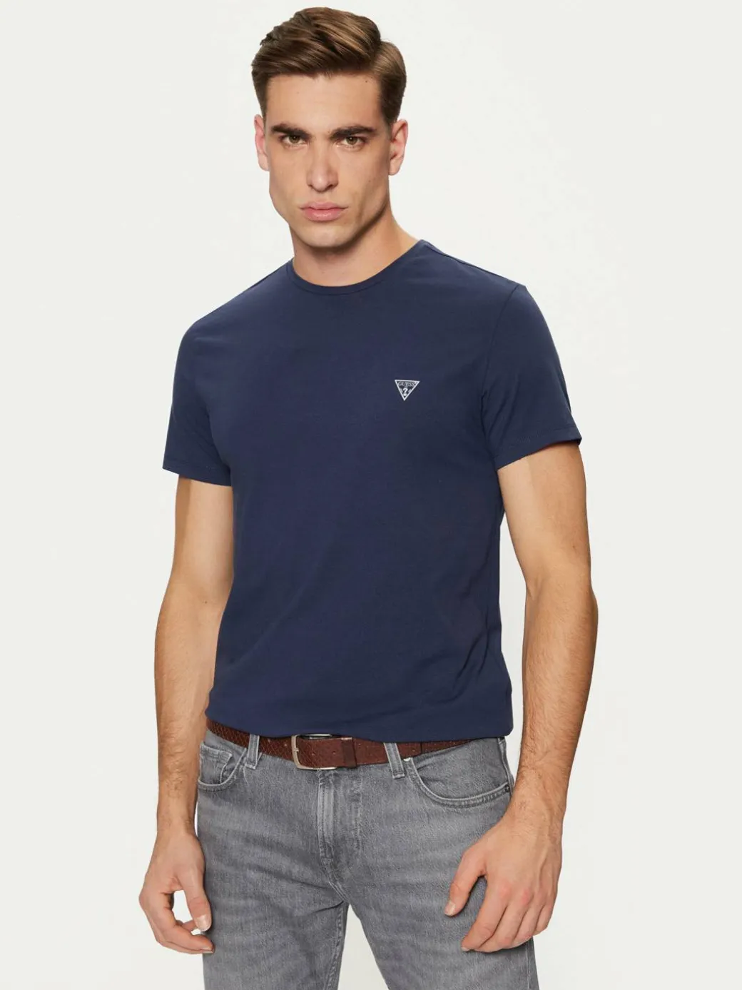 T-shirt Caleb U97M00 KCD31 Blu scuro Slim Fit