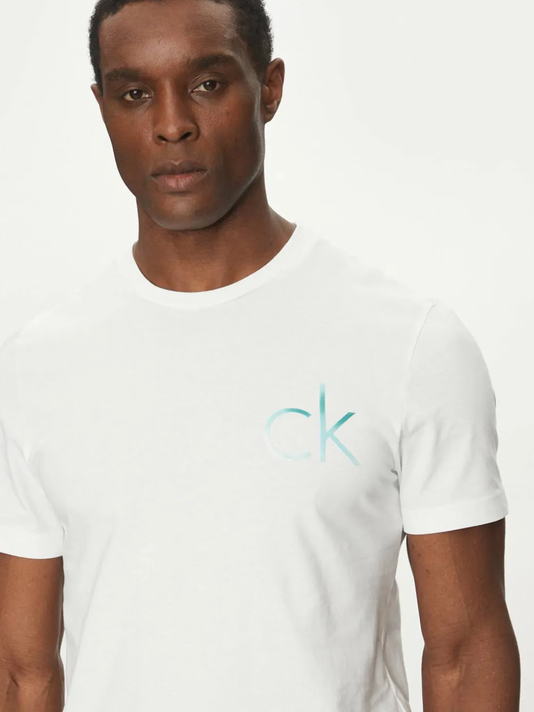 T-shirt Chest Logo K10K114146 Bianco Regular Fit