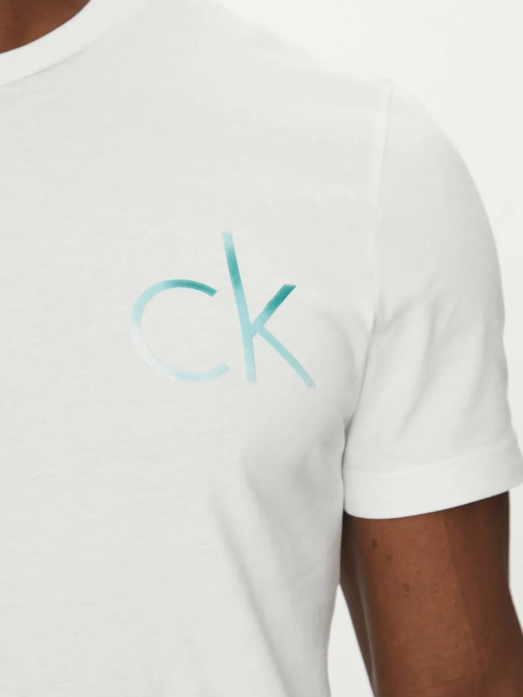 T-shirt Chest Logo K10K114146 Bianco Regular Fit
