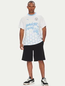T-shirt CWC Hoops x Man City 631695 Bianco Regular Fit