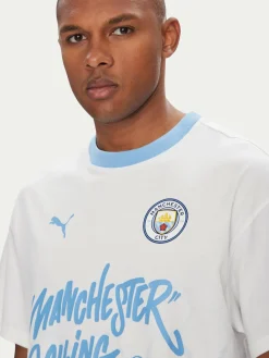 T-shirt CWC Hoops x Man City 631695 Bianco Regular Fit