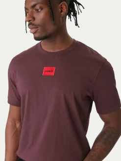 T-shirt Diragolino 50447978 Bordeaux Regular Fit
