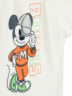 T-shirt Disney Mickey Mouse JL9169 Bianco Loose Fit