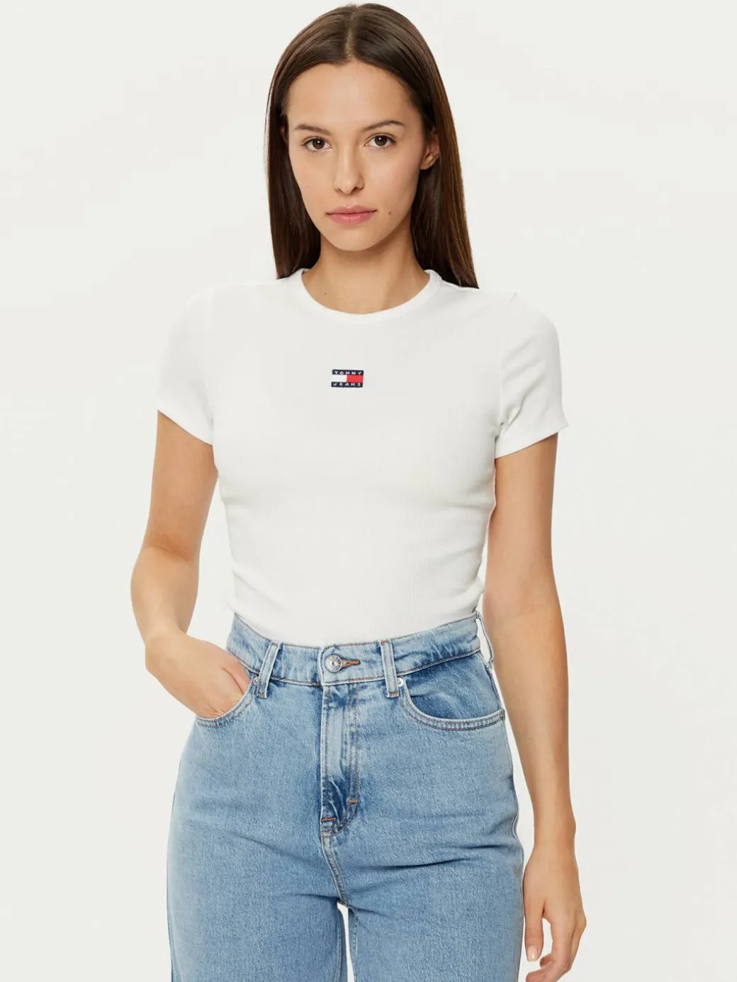T-shirt DW0DW20463 Bianco Slim Fit