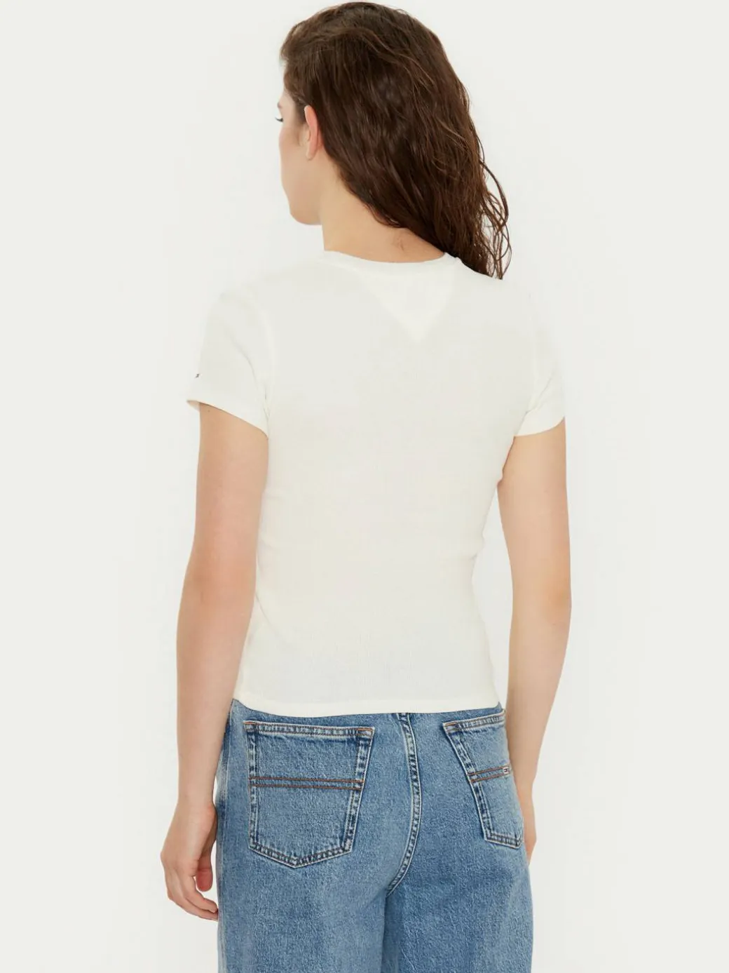 T-shirt DW0DW19435 Écru Slim Fit