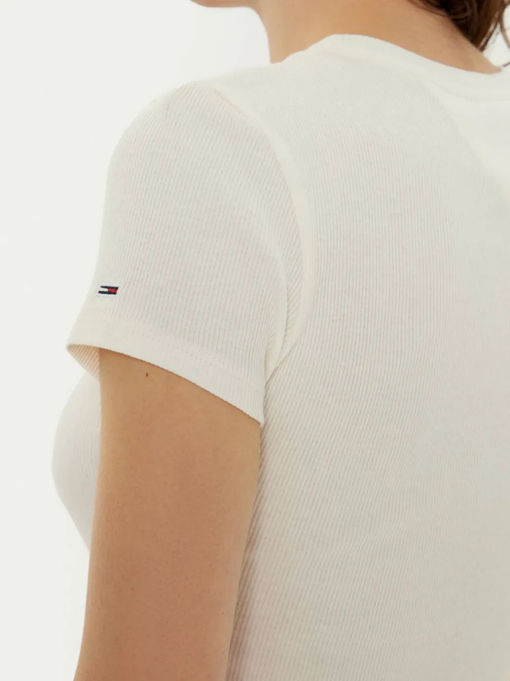 T-shirt DW0DW19435 Écru Slim Fit