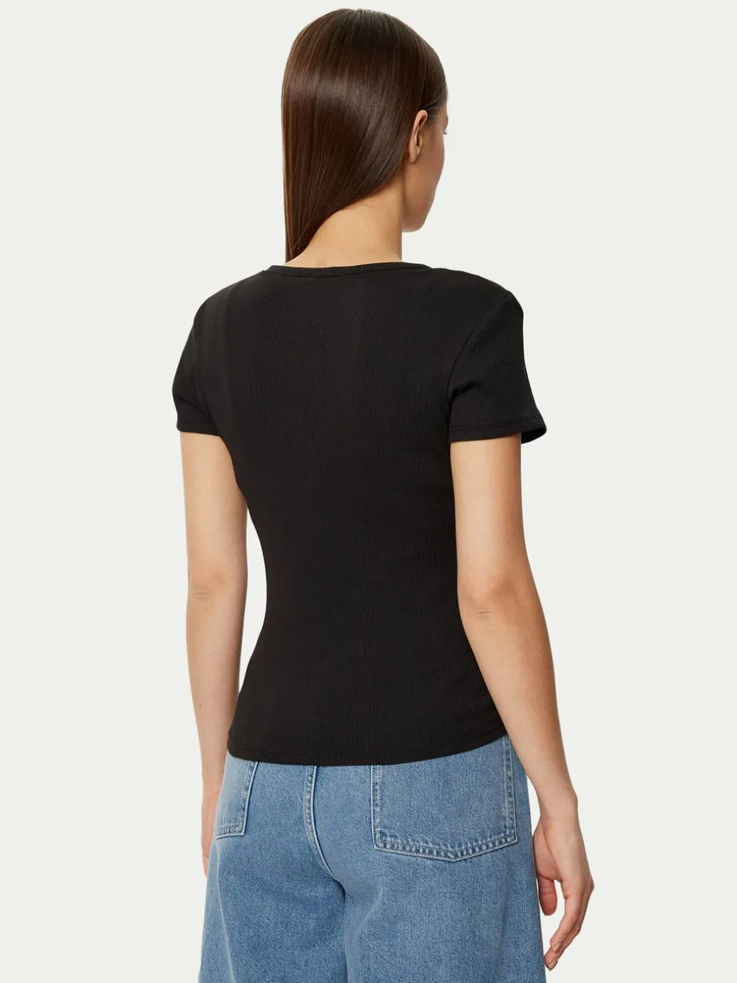 T-shirt DW0DW19502 Nero Slim Fit