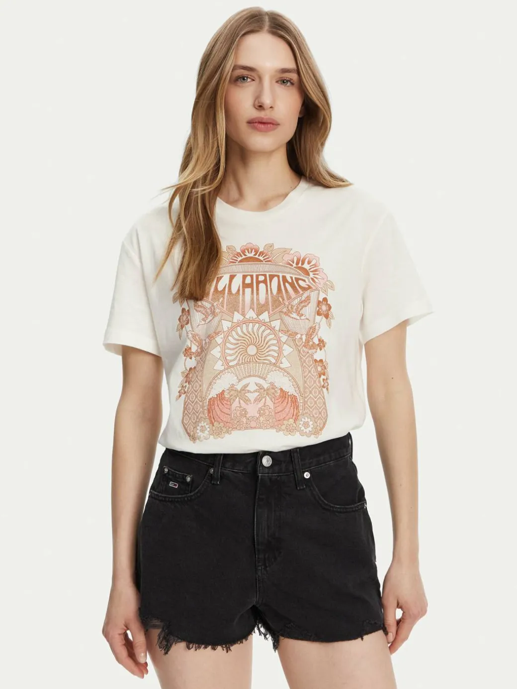 T-shirt EBJZT00424 Bianco Relaxed Fit