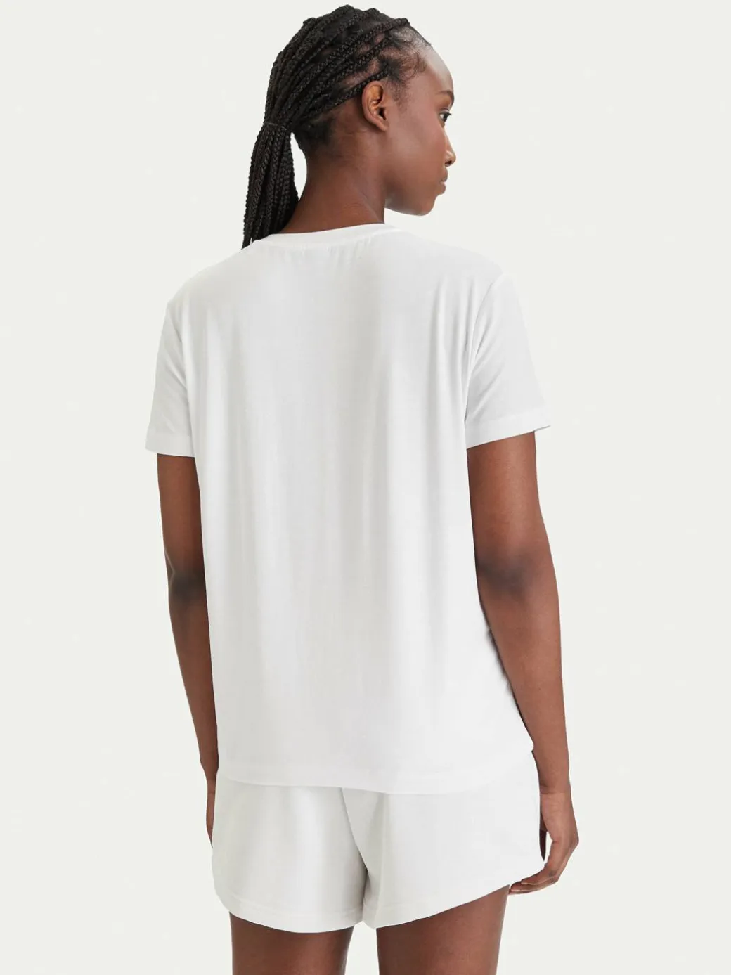 T-shirt E6GI01 K68D2 Bianco Regular Fit