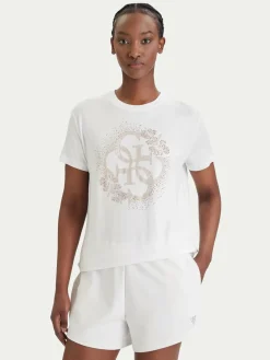 T-shirt E6GI01 K68D2 Bianco Regular Fit