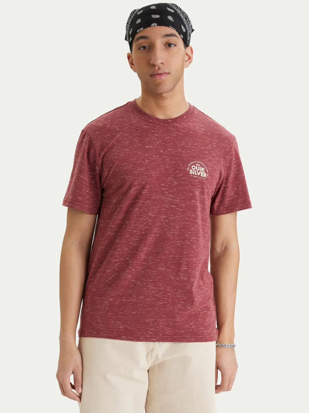 T-shirt EQYKT04416 Bordeaux Regular Fit