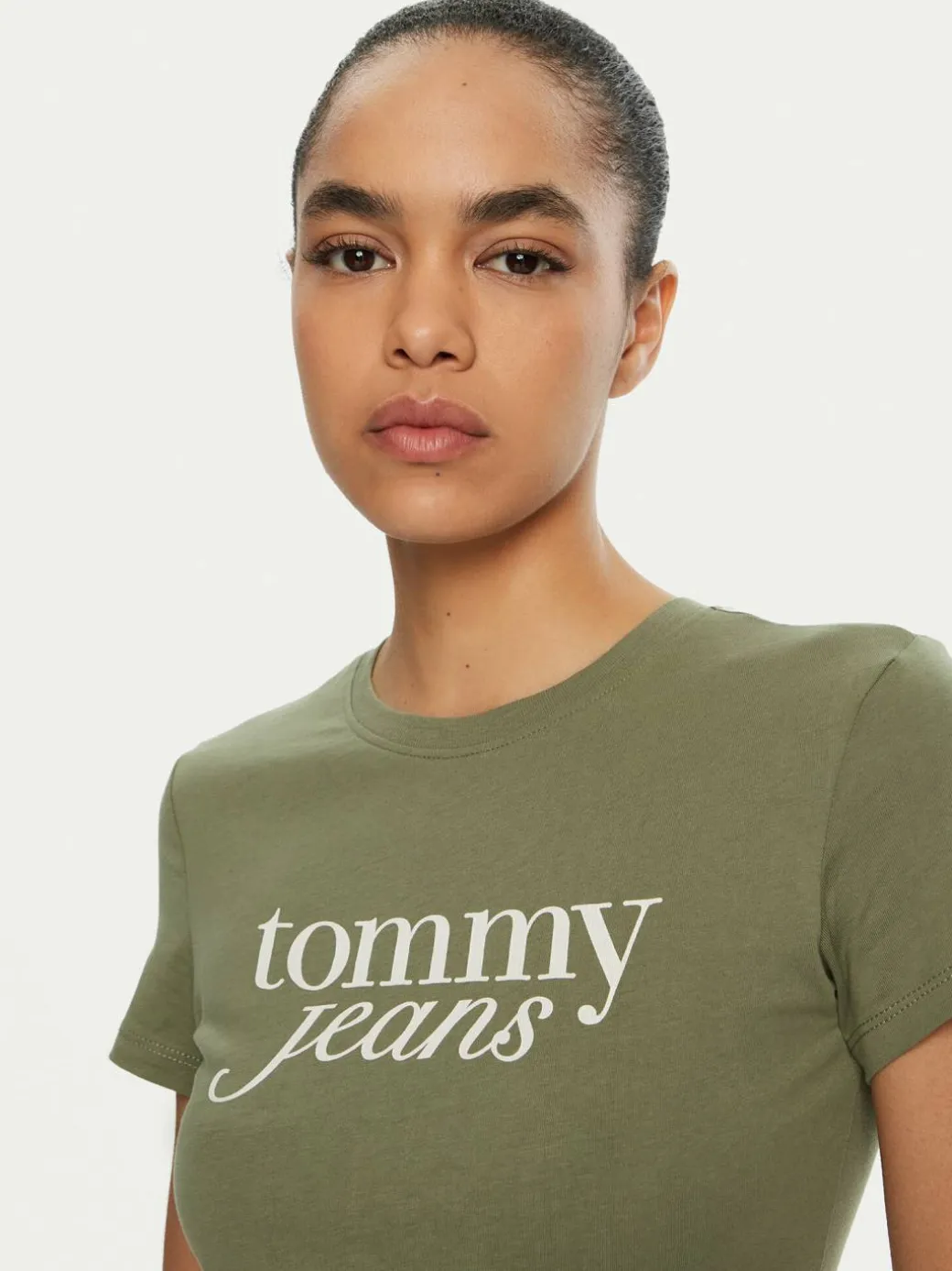 T-shirt Essential DW0DW19447 Verde Slim Fit
