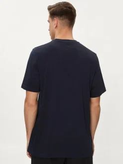 T-shirt Essentials Single Jersey Linear Embroidered Logo T-Shirt IC9275 Blu Regular Fit