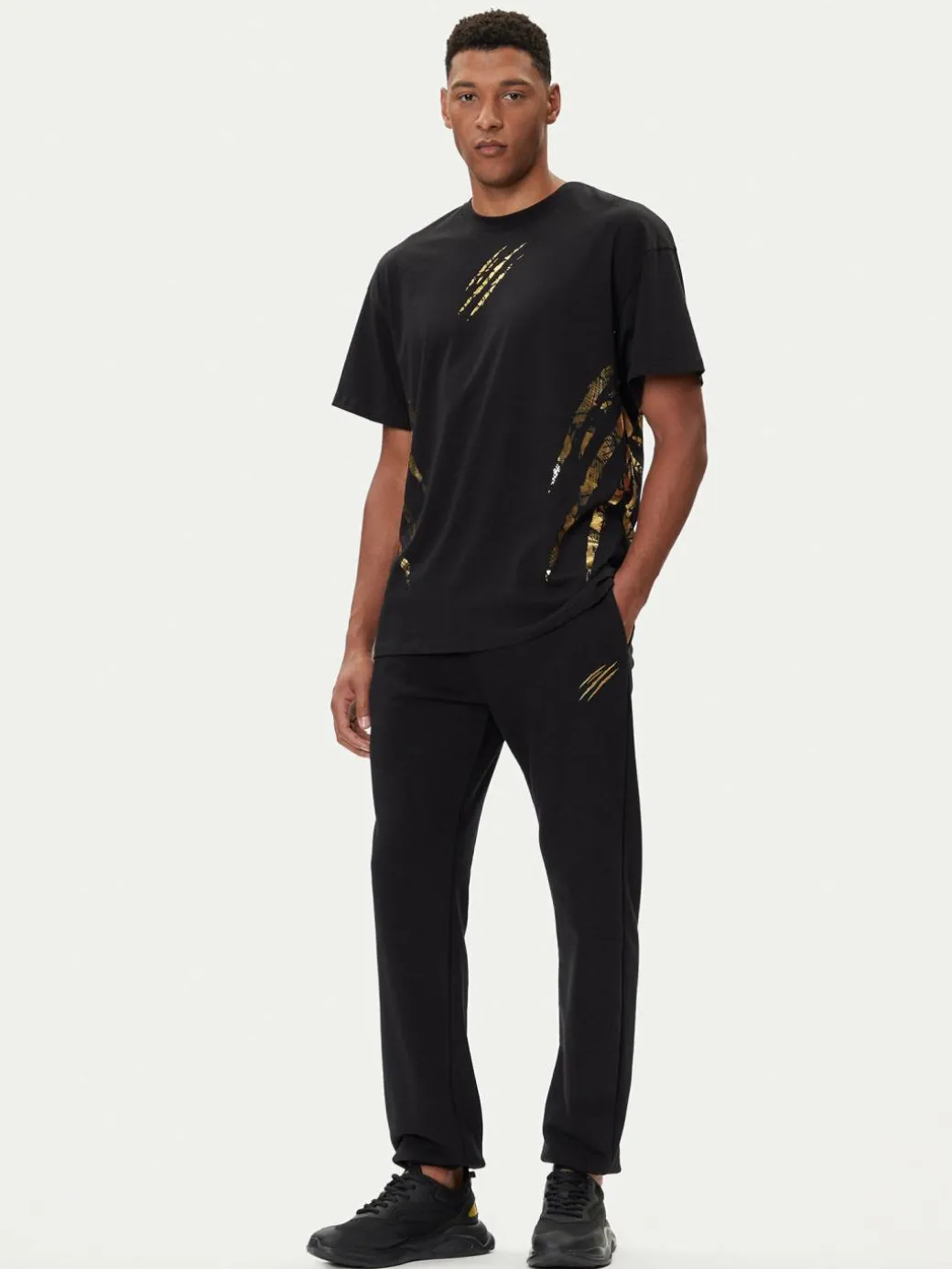 T-shirt FAEC MTK8358 STE001N Nero Loose Fit