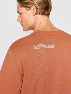 T-shirt Graphic Ozworld HL9232 Arancione Relaxed Fit