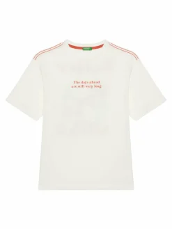 T-shirt 3I1XC10P4 Écru Oversize