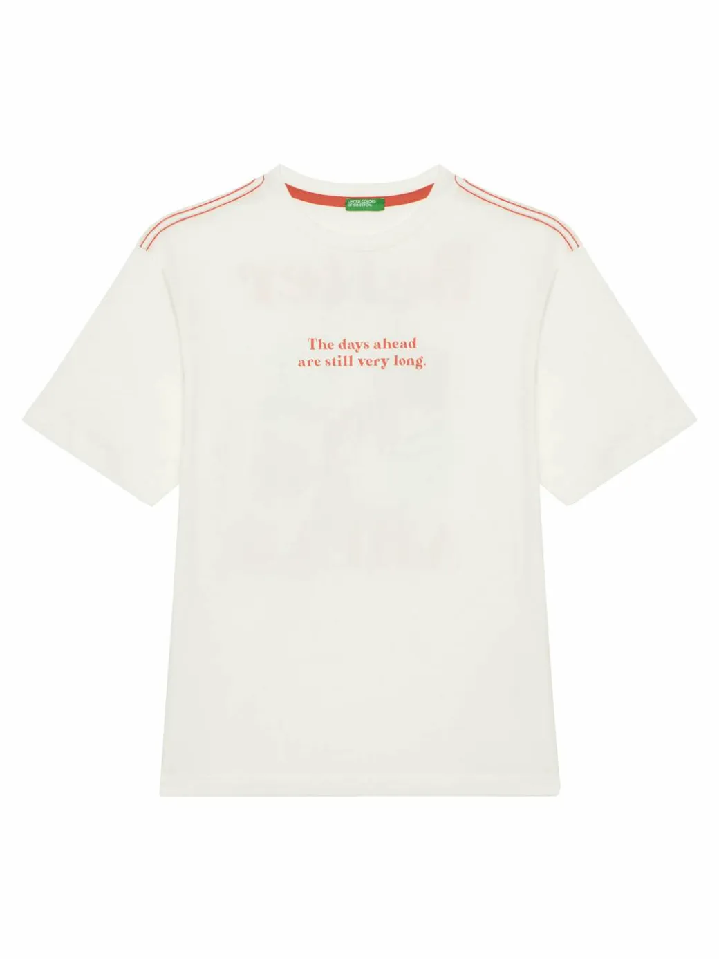 T-shirt 3I1XC10P4 Écru Oversize