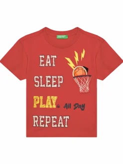 T-shirt 3I1XG10J6 Rosso Regular Fit