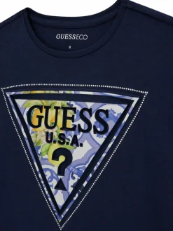 T-shirt J6GI13 K6YW4 Blu scuro Relaxed Fit