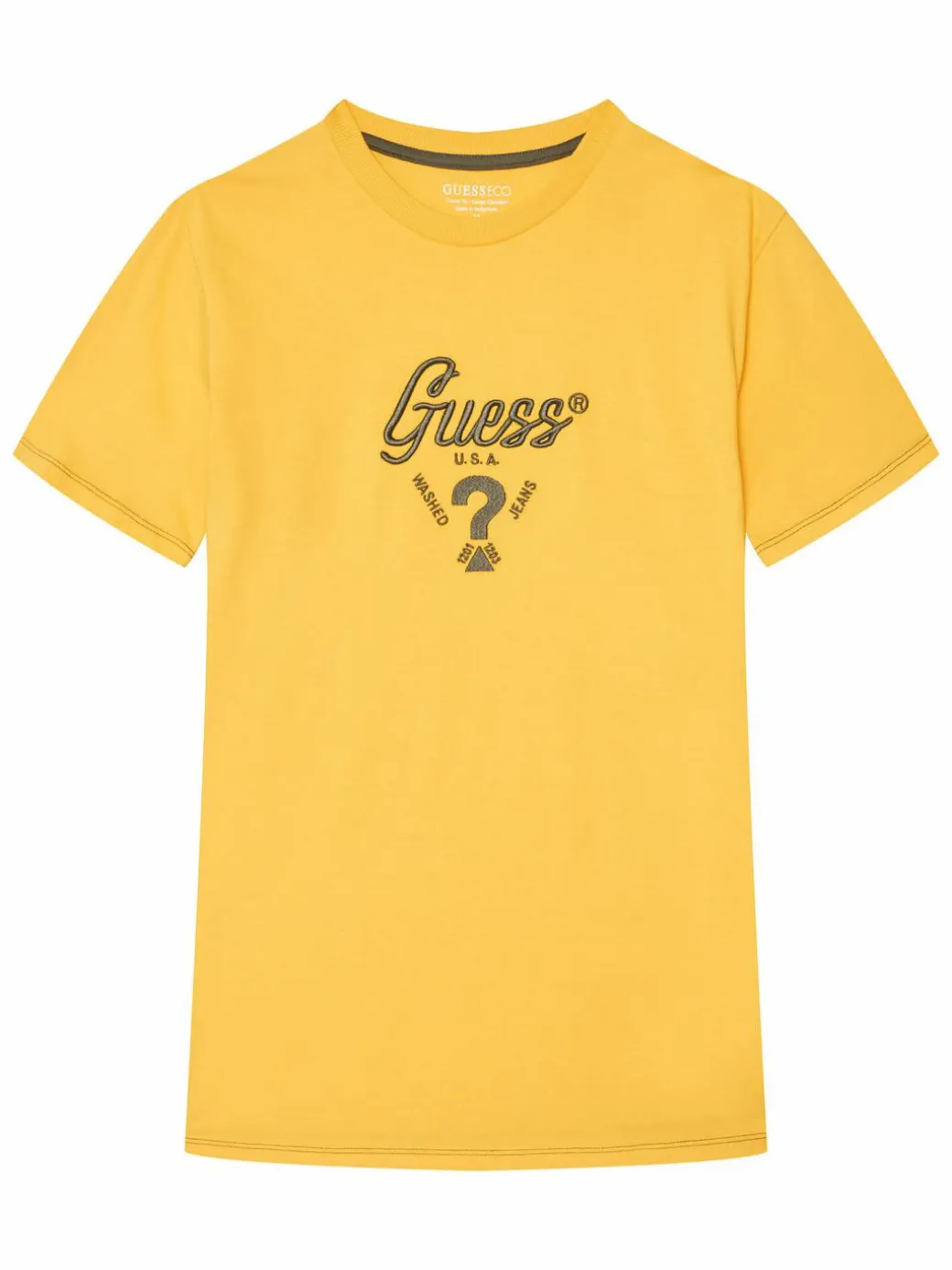 T-shirt L6GI06 K8HM4 Giallo Relaxed Fit