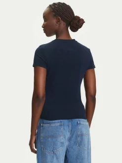 T-shirt Linear DW0DW21422 Blu scuro Slim Fit