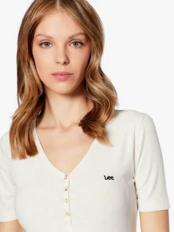 T-shirt L44KIPNQ 112333722 Écru Regular Fit