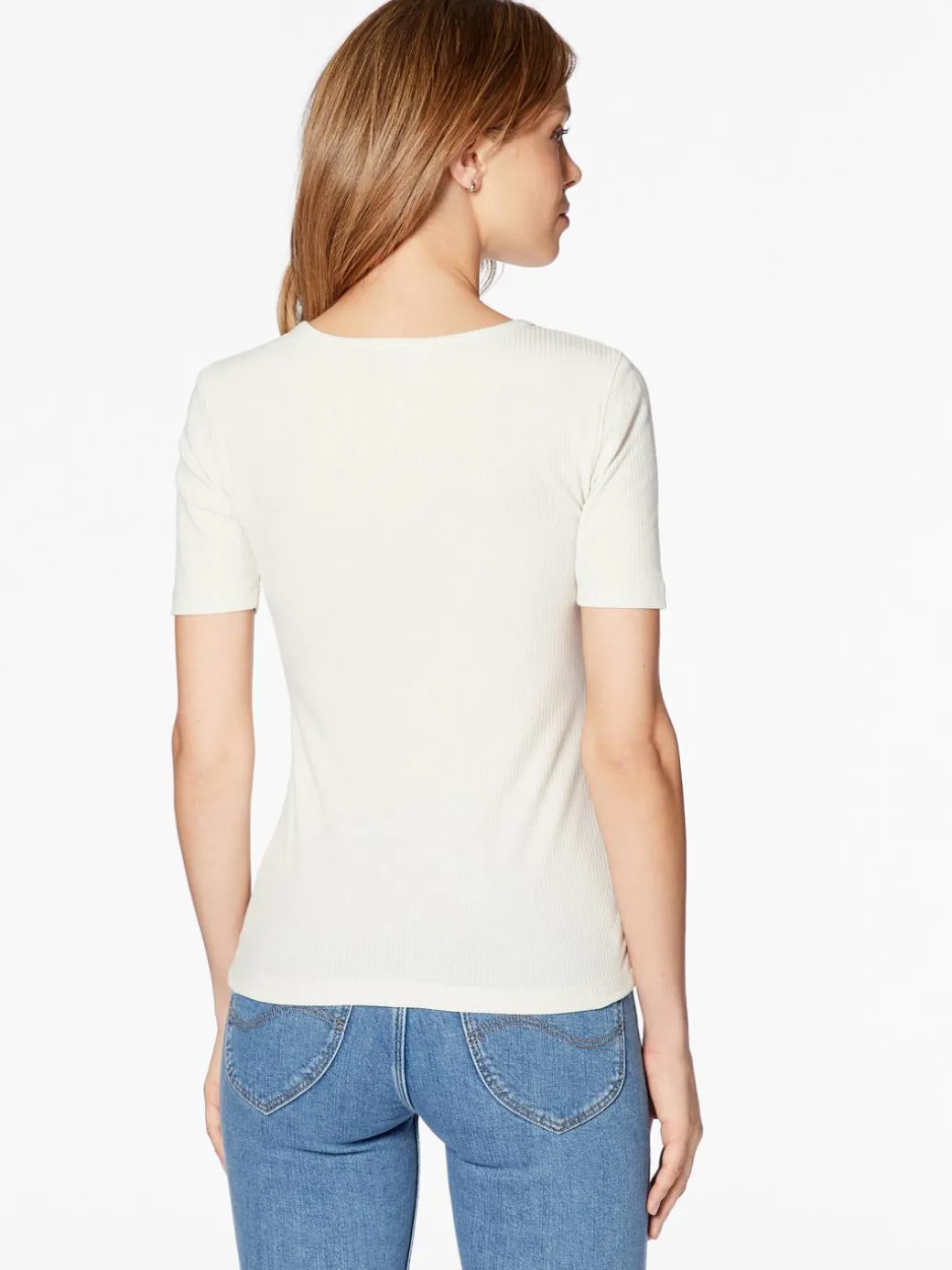 T-shirt L44KIPNQ 112333722 Écru Regular Fit