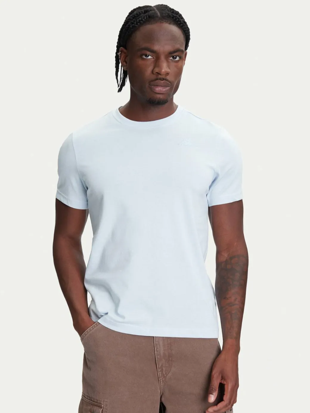 T-shirt Logo Korpo Cafers 304J150 Celeste Slim Fit