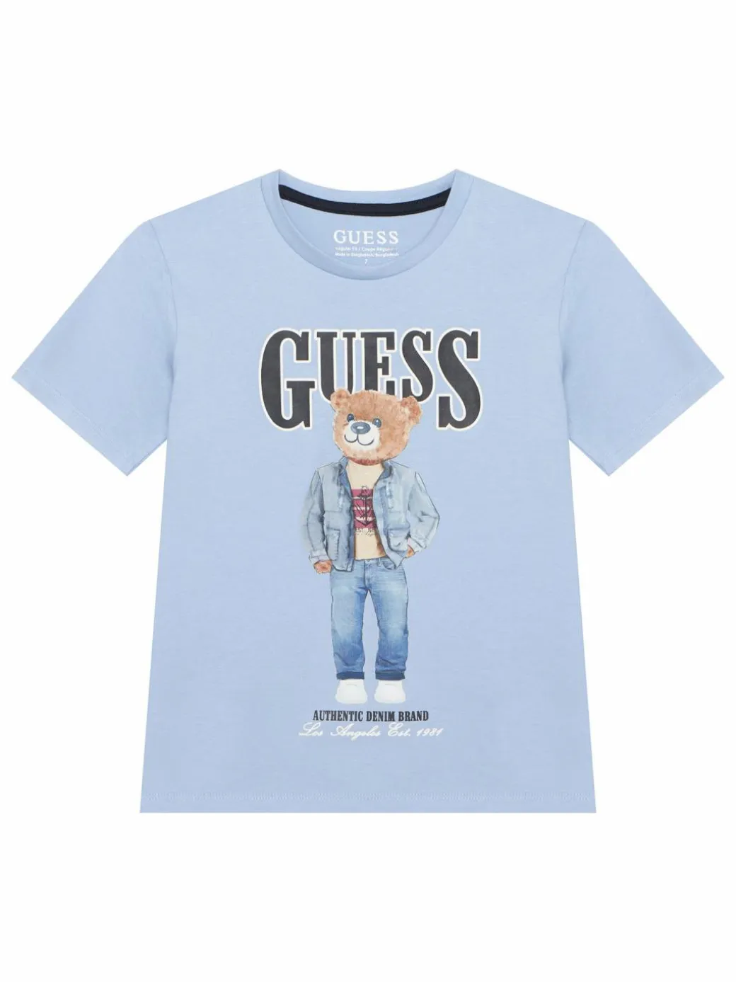 T-shirt L6RI11 K8HM4 Celeste Regular Fit