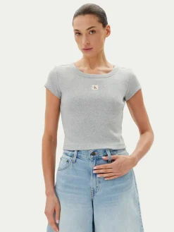 T-shirt LV047C200G Grigio Slim Fit