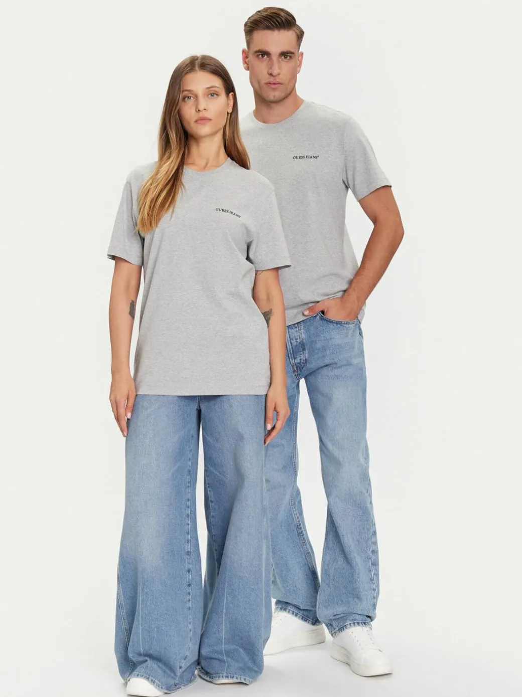 T-shirt M5BI78 K8FQ4 Grigio Regular Fit