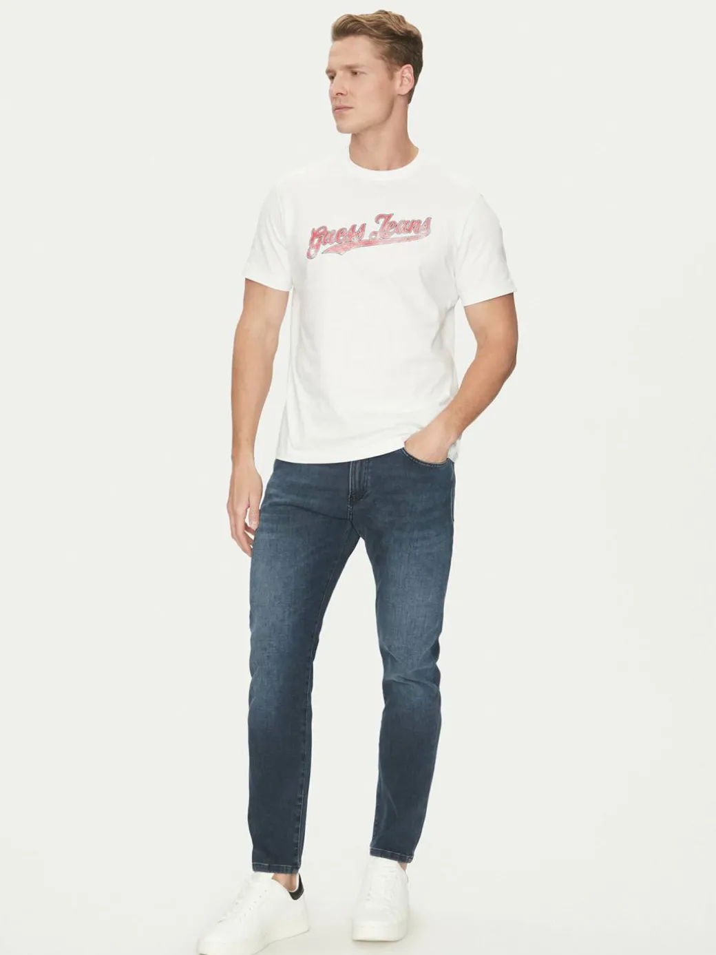 T-shirt M5GI54 K8FQ4 Bianco Regular Fit