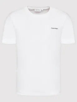 T-shirt Micro Logo Interlock K10K109894 Bianco Regular Fit