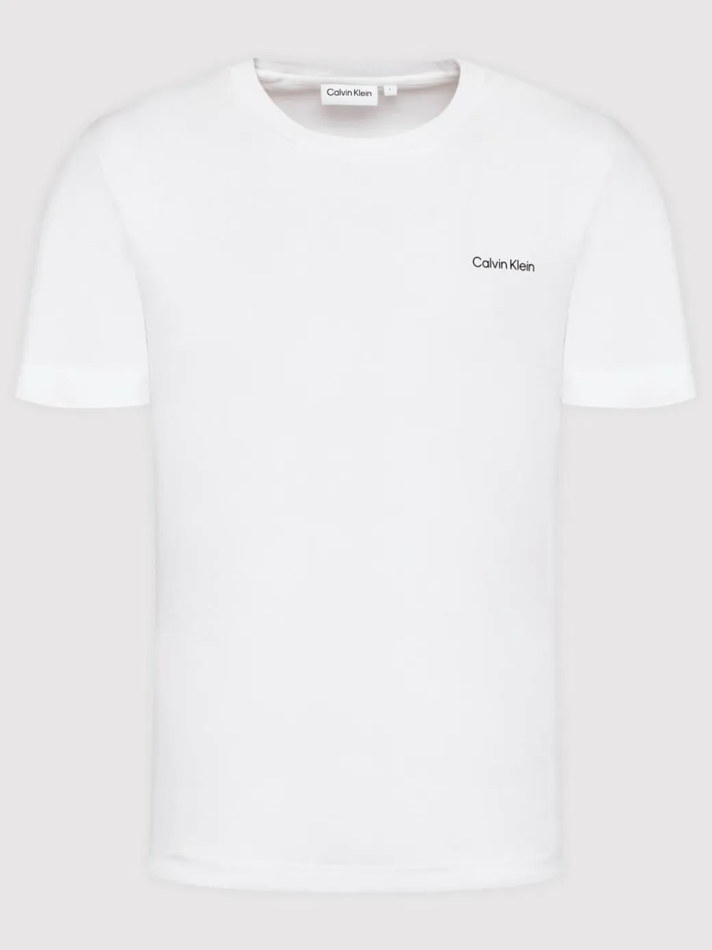 T-shirt Micro Logo Interlock K10K109894 Bianco Regular Fit