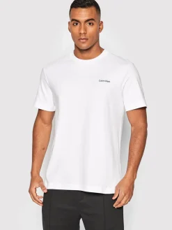 T-shirt Micro Logo Interlock K10K109894 Bianco Regular Fit
