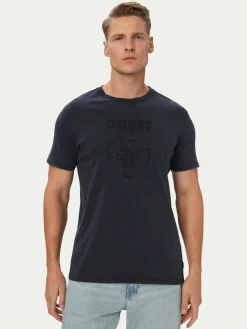 T-shirt M6YI54 K4610 Blu scuro Regular Fit