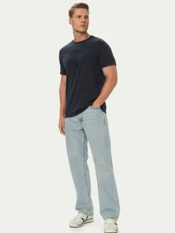 T-shirt M6YI54 K4610 Blu scuro Regular Fit