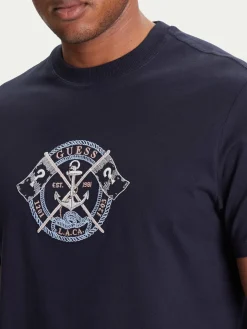 T-shirt M5YI62 K8FQ4 Blu scuro Regular Fit