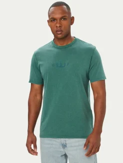 T-shirt M6YI58 K4632 Verde Regular Fit