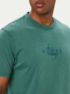 T-shirt M6YI58 K4632 Verde Regular Fit