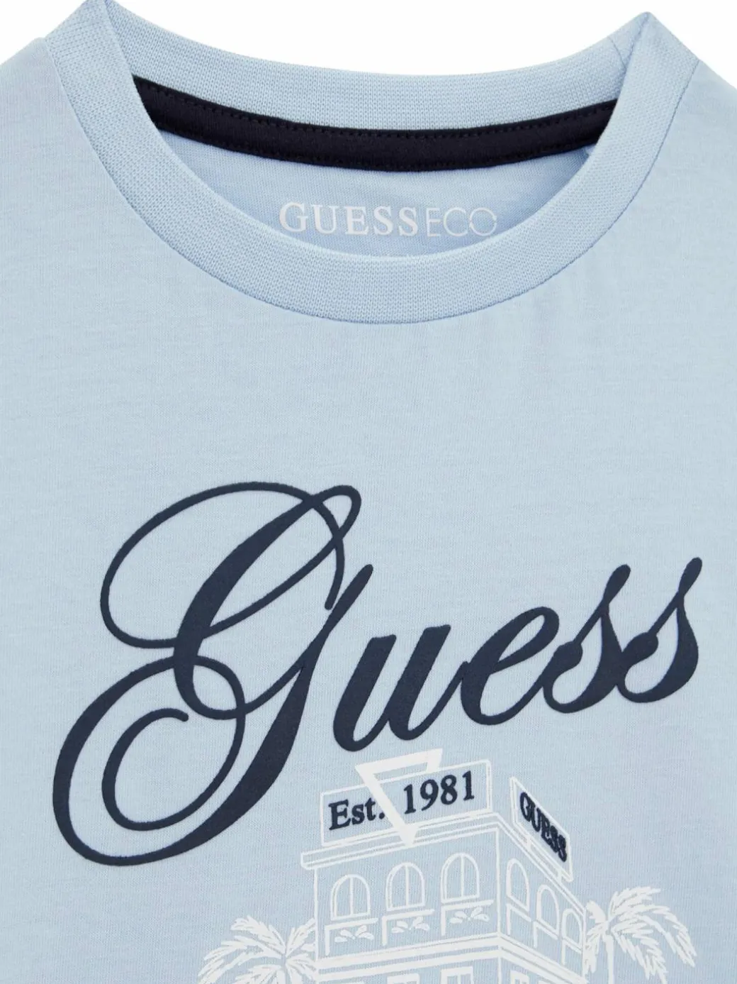 T-shirt N6GI00 K8HM4 Celeste Regular Fit