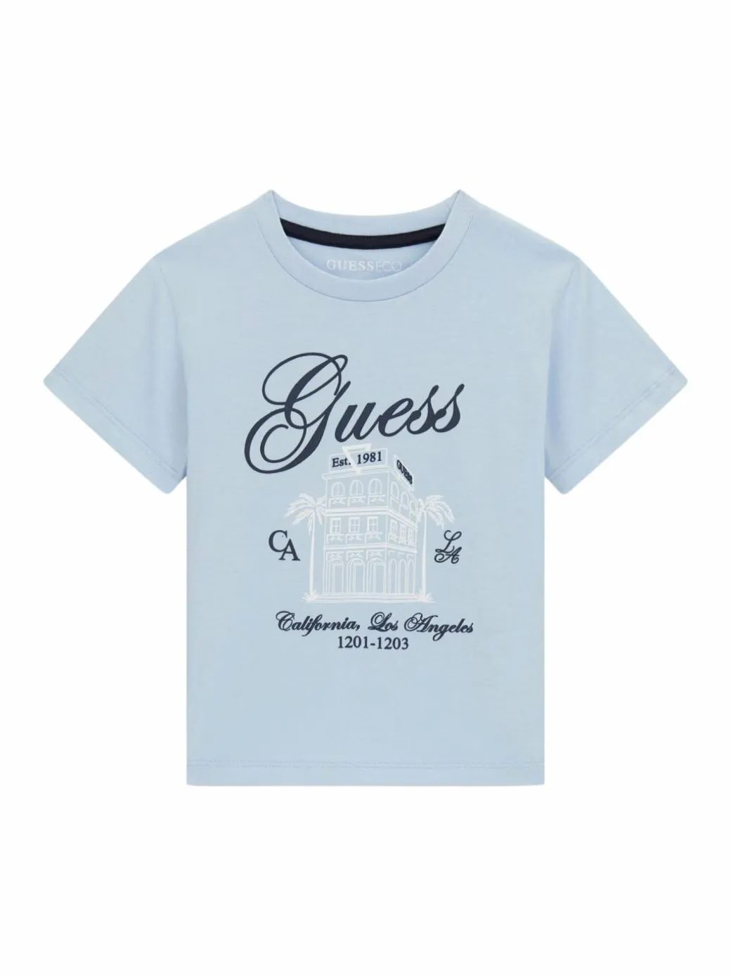 T-shirt N6GI00 K8HM4 Celeste Regular Fit