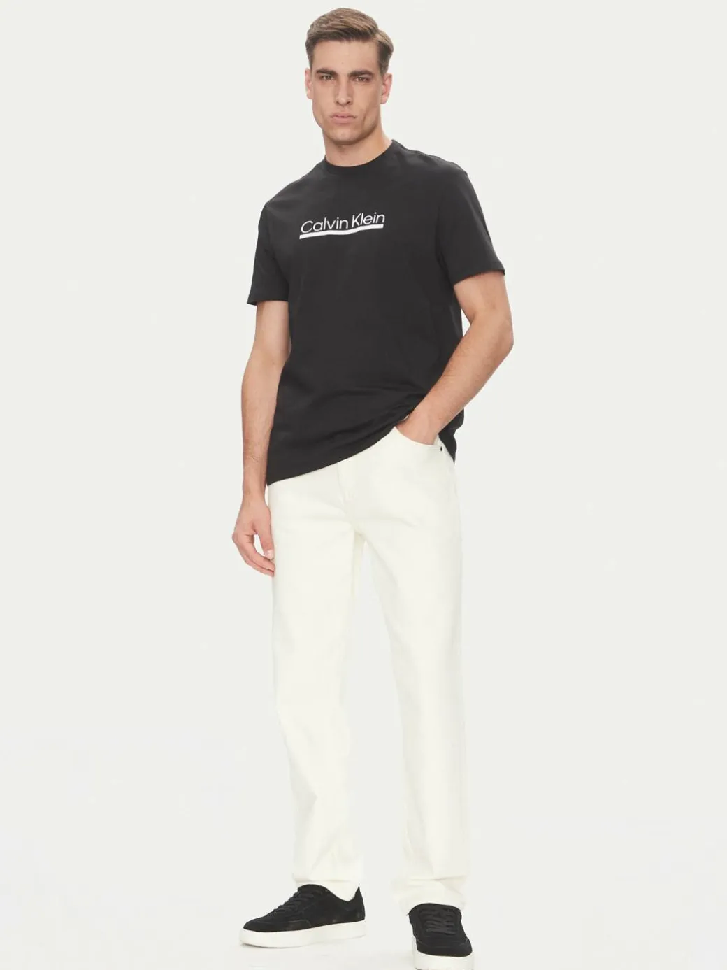 T-shirt Outline Tape Graphic LV04RC852G Nero Regular Fit