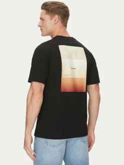 T-shirt Overlay Print K10K114158 Nero Regular Fit