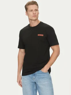 T-shirt Overlay Print K10K114158 Nero Regular Fit
