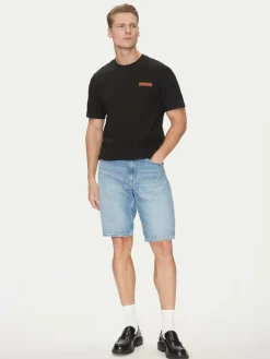 T-shirt Overlay Print K10K114158 Nero Regular Fit