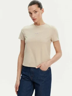 T-shirt Placed Institutional J20J225524 Beige Slim Fit
