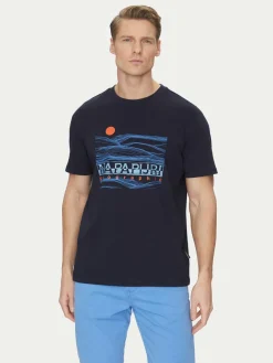 T-shirt S-Buti NP0A4INM Blu scuro Regular Fit