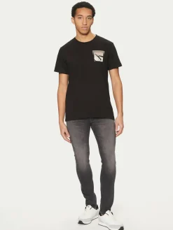 T-shirt Soft Box Monogram J30J327092 Nero Regular Fit